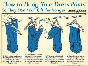 How to Hang Trousers and Shirts