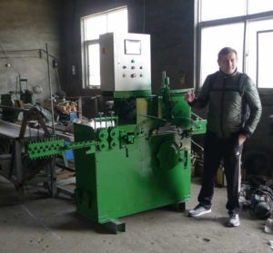 Russia Customer Visit Wire Hanger Making Machine Factory