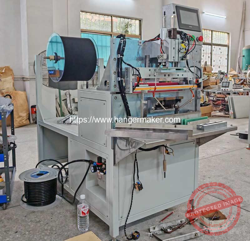 Semi-Automatic-Plastic-Trousers-Rack-Pants-Hanger-Bar-Sponge-Wrapping-Heating-Machine-for-Sale