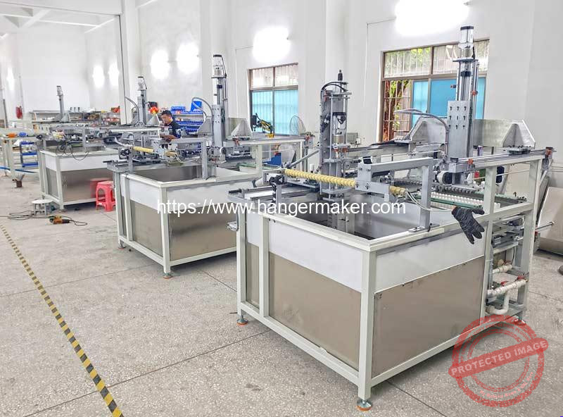 Flocking Line Automatic Hanger Glue Coating Machine for Hanger Flocking Line | Wire ...