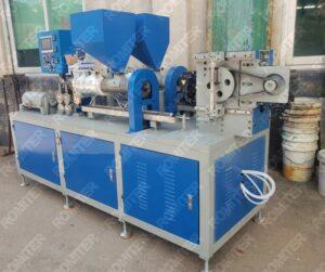 Double Head Steel Wire Plastic Coating Cutting Machine with Flying Cutter