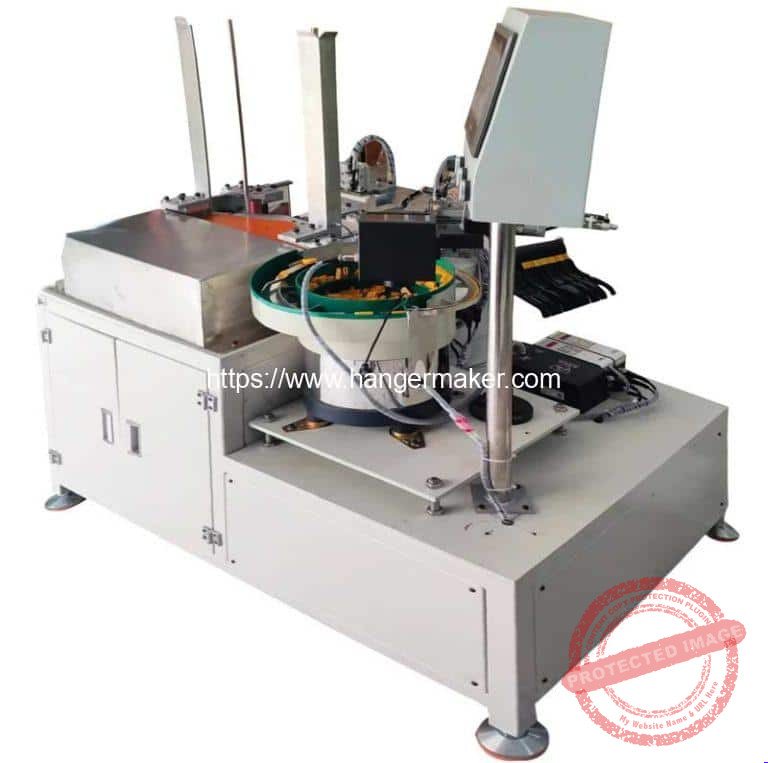 Automatic Clothes Hanger Size Buttons Installing Machine | Wire Hanger ...