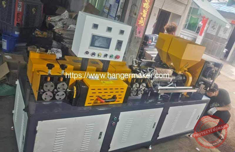 Double-Head-Steel-Wire-Coating-Cutting-Machine-for-Poland-Customer
